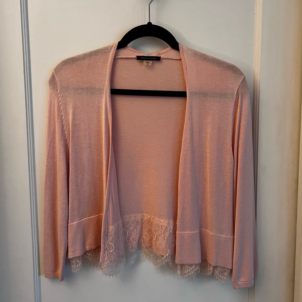 Tommy Hilfiger Lace Trim Cardigan